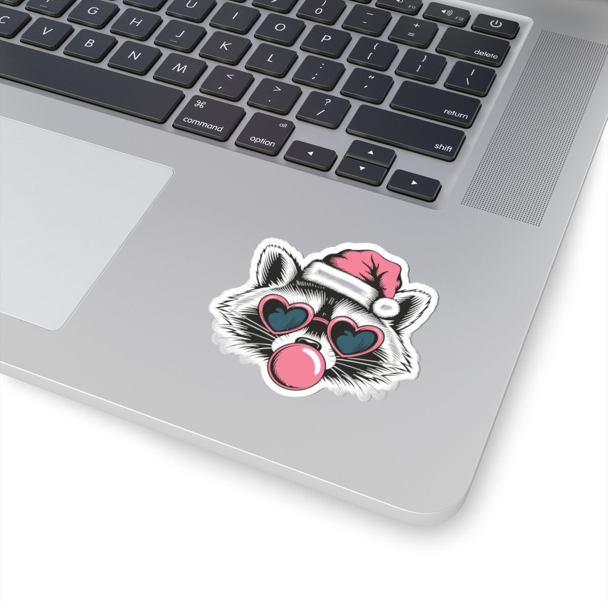 Raccoon Christmas Sticker Gift For Bestie Cute Santa Decal Festive Bubblegum Vinyl For Laptop Journal – product image 7