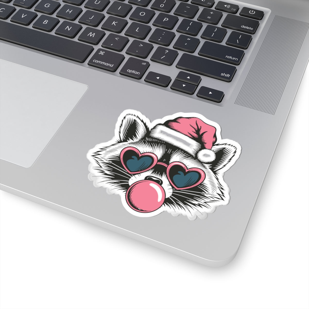 Raccoon Christmas Sticker Gift For Bestie Cute Santa Decal Festive Bubblegum Vinyl For Laptop Journal – product image 9