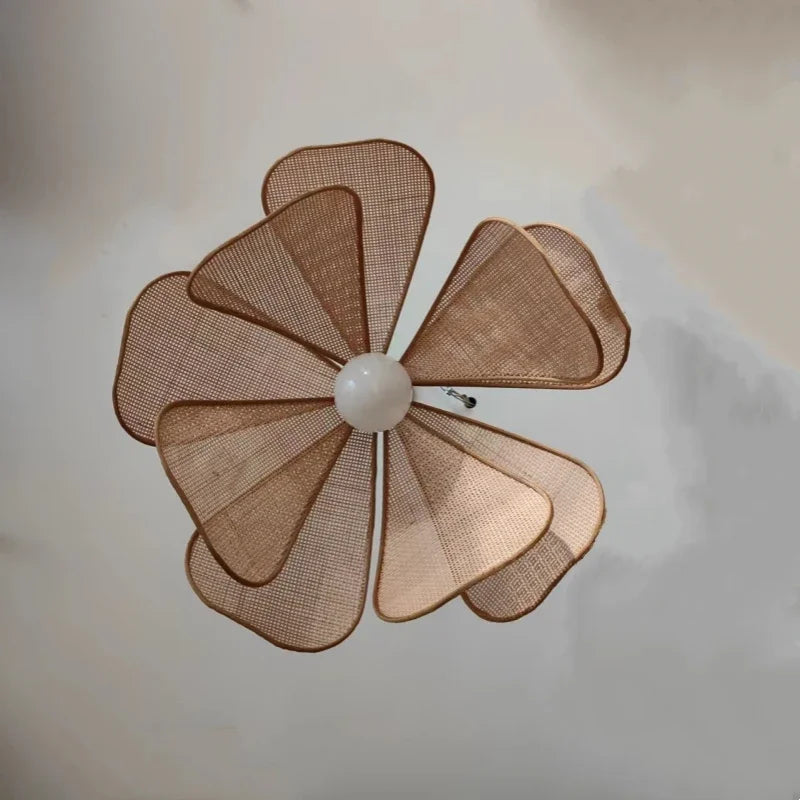Rattan woven pendant ceiling light product detail view 3