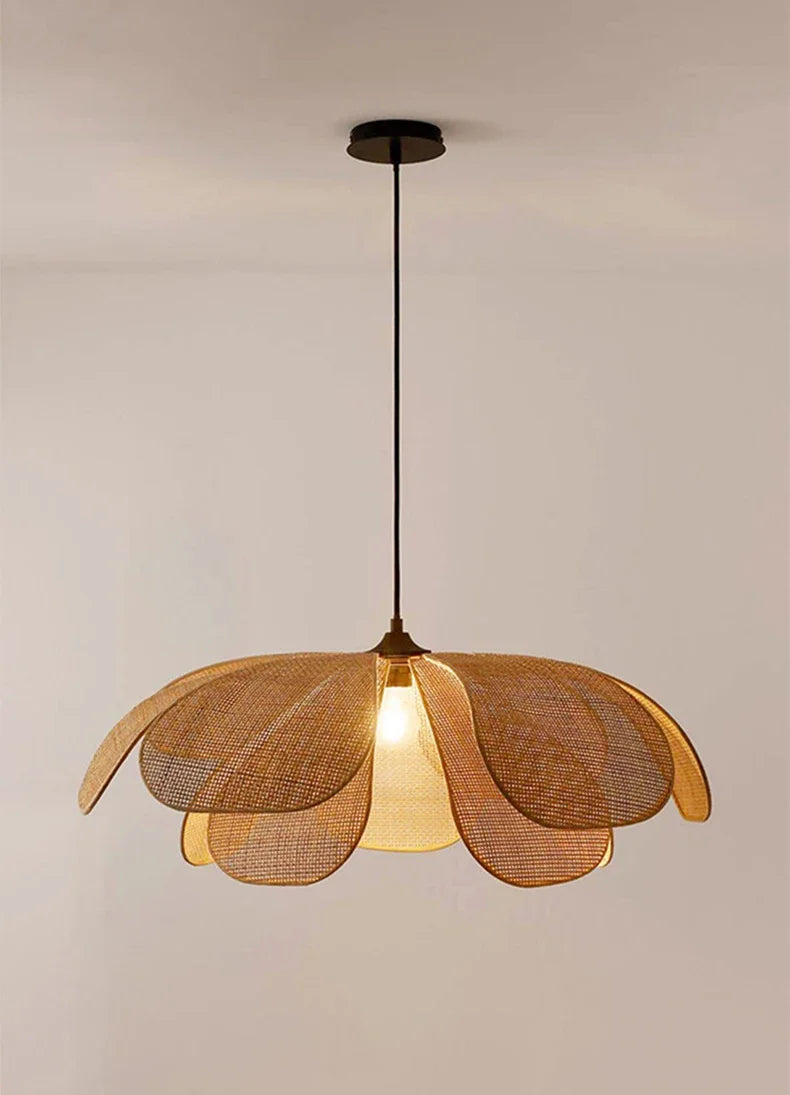 Rattan woven pendant ceiling light product detail view 5