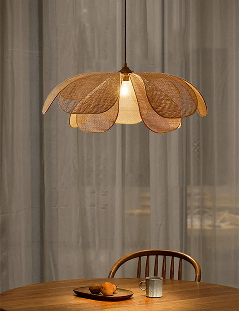 Rattan woven pendant ceiling light product detail view 8