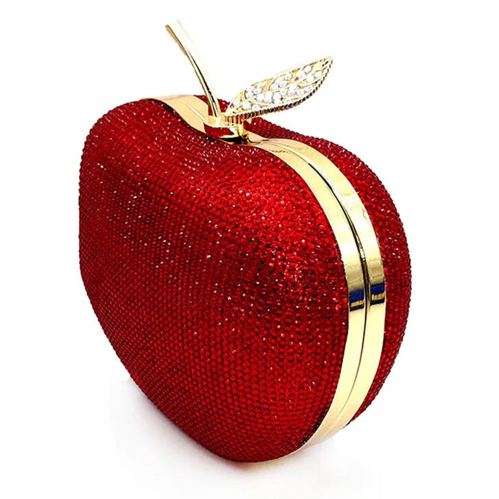 red apple clutch bag alternate product view