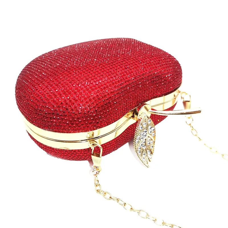 red apple clutch bag product detail view