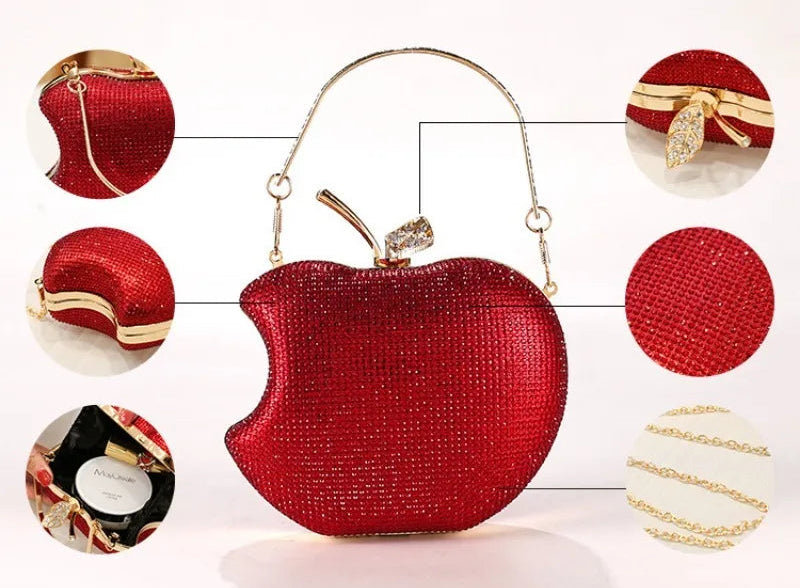 red apple clutch bag product view 8