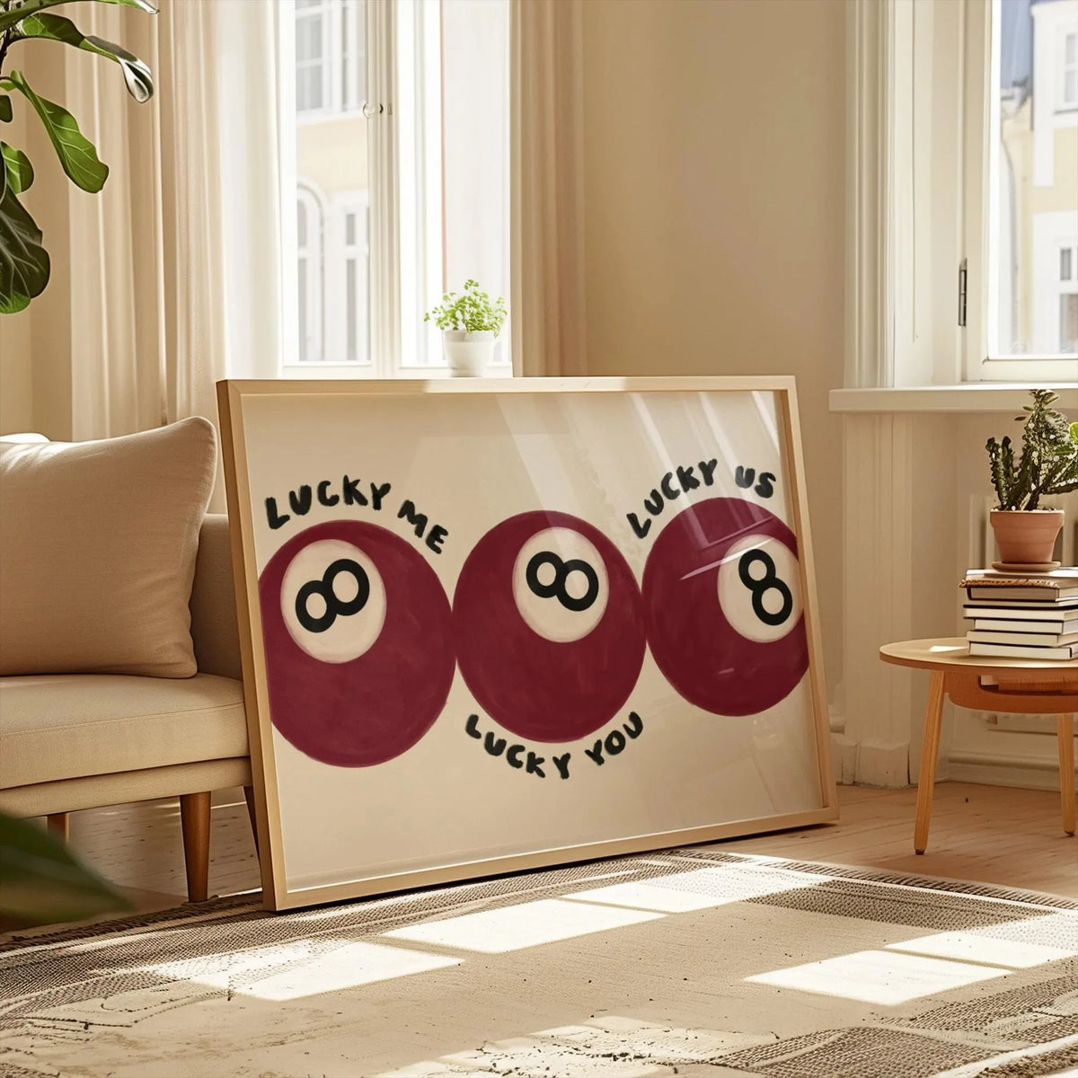 red billiards wall art product detail view