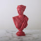 red classical female bust resin sculpture 31 5cm styled product view