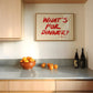red dinner wall art whimsical food print dining room decor alternate product view