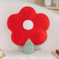 Red flower plush cushion main product view