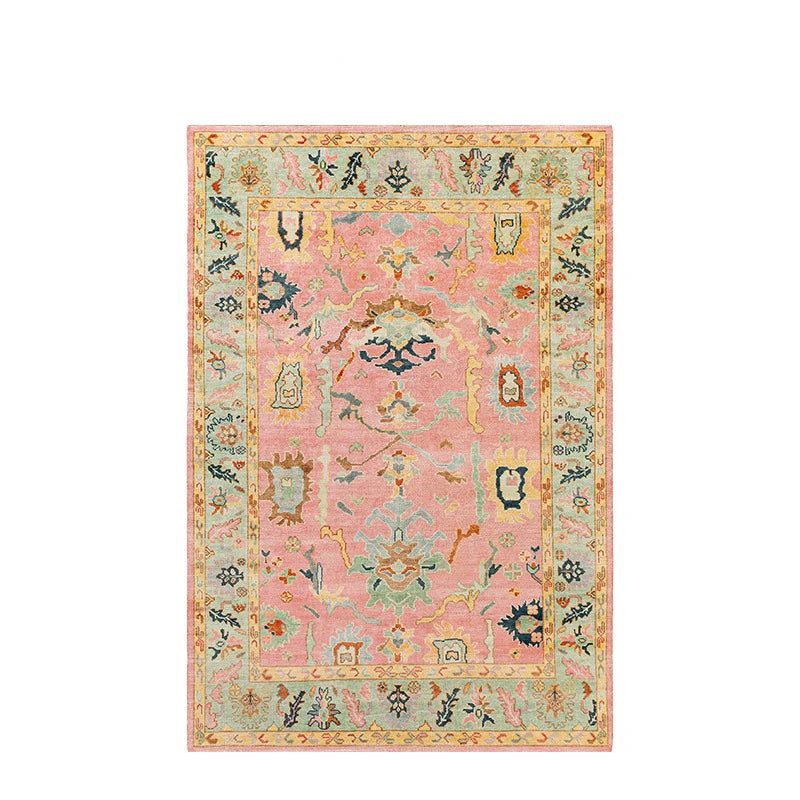 retro pattern french inspired area rug main product view