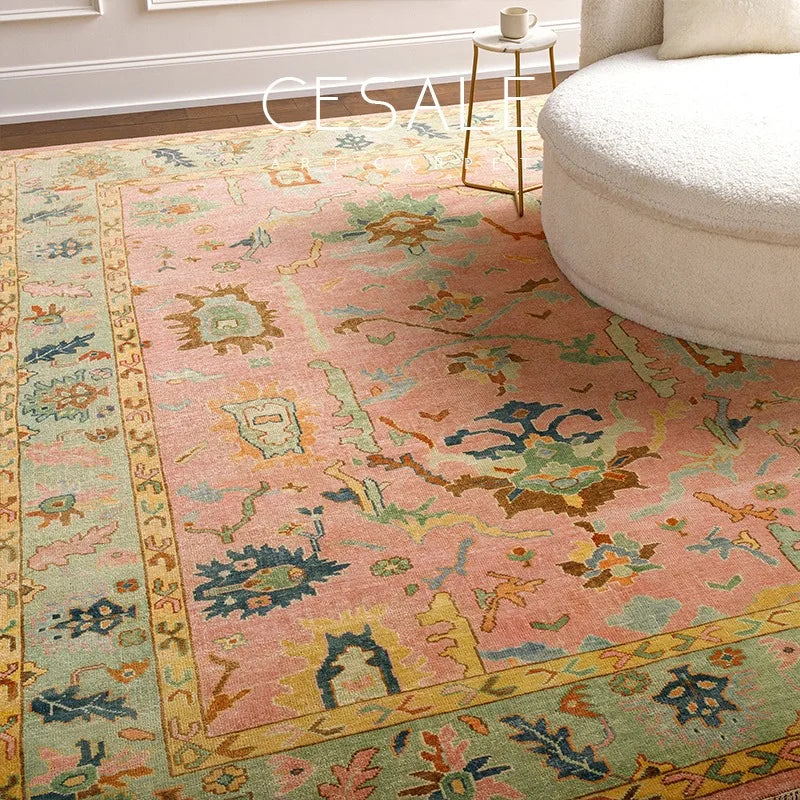 retro pattern french inspired area rug alternate product view