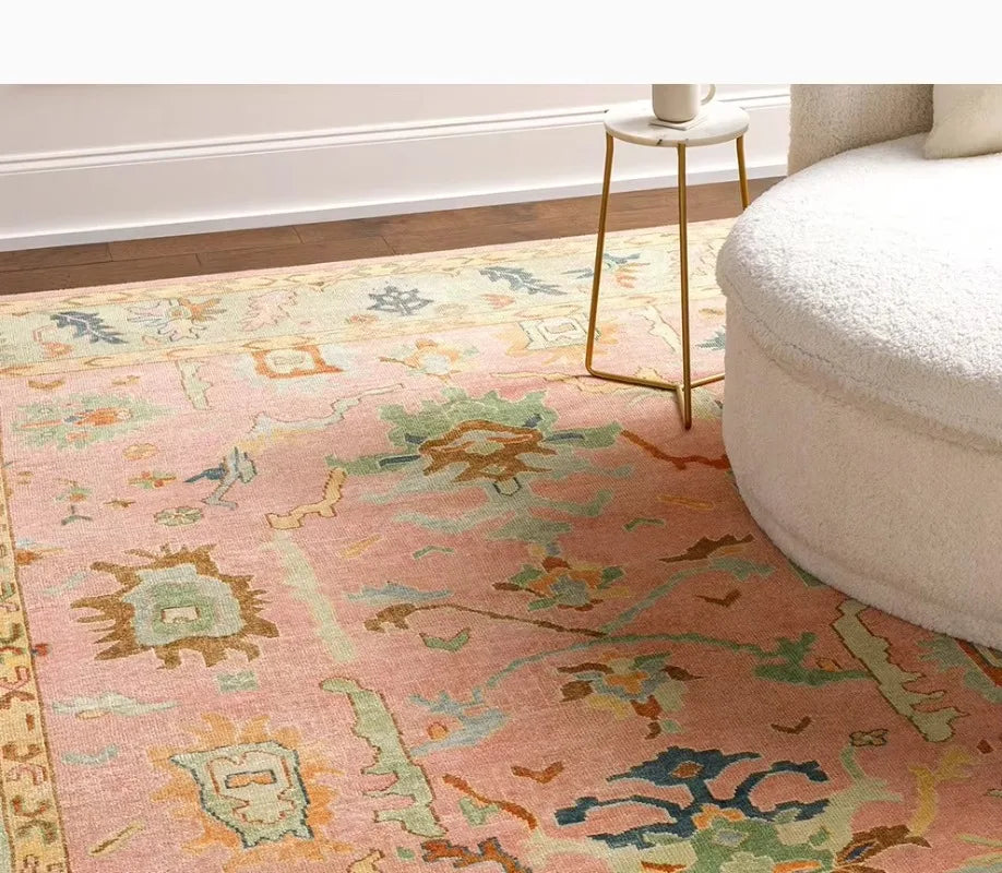 retro pattern french inspired area rug product view 5
