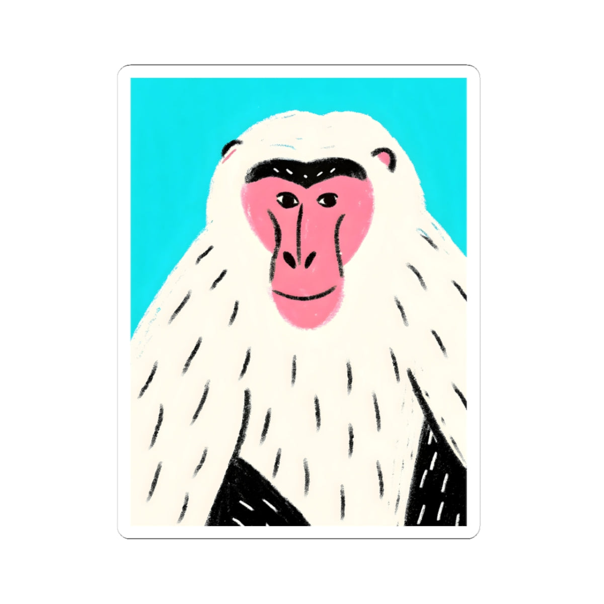 Safari Animal Laptop Sticker Gift For Wildlife Lover African Travel Decal Cute Monkey Vinyl Journal