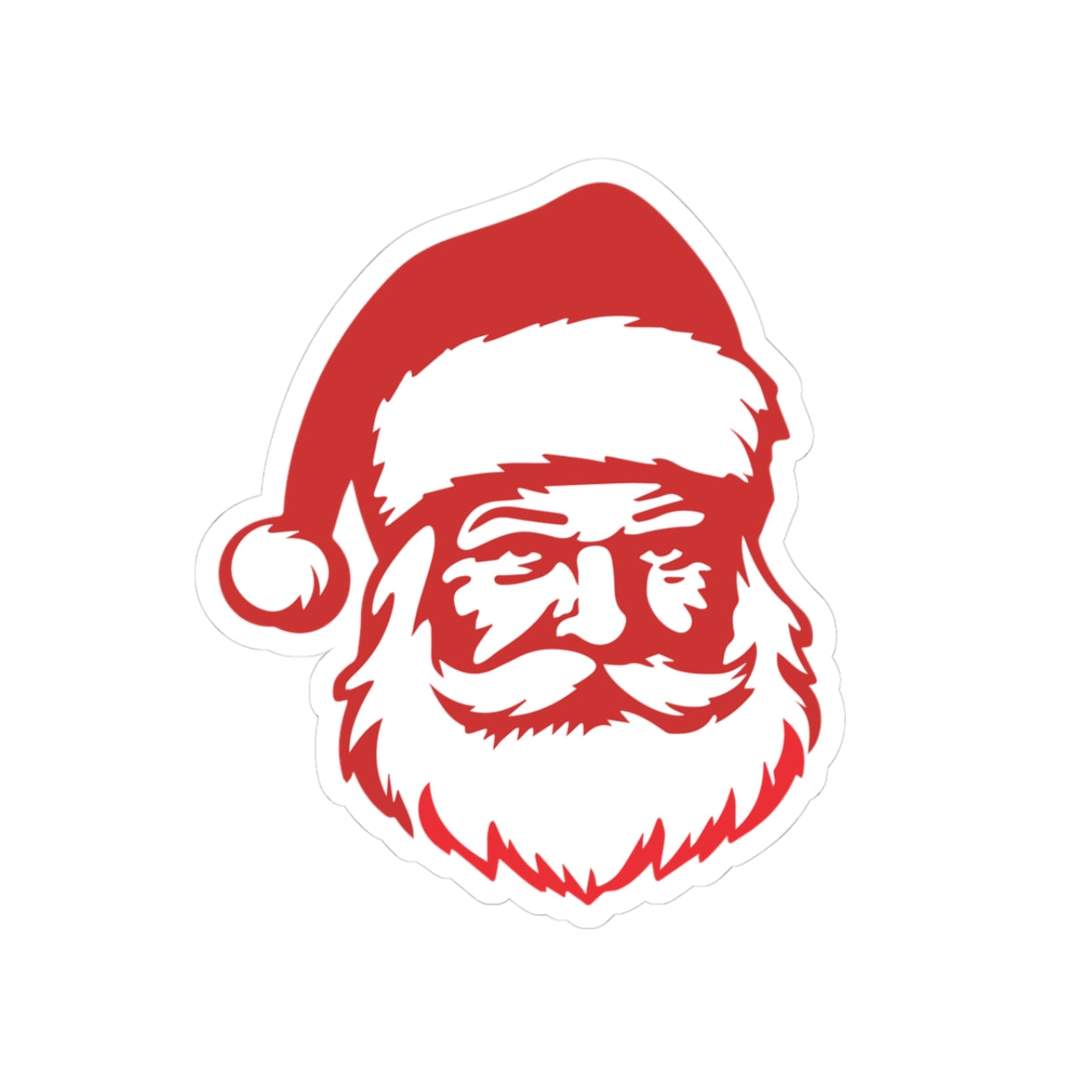 Santa Sticker For Christmas Lover Gift Decal For Laptop Vinyl For Water Bottle Festive Sticker For
