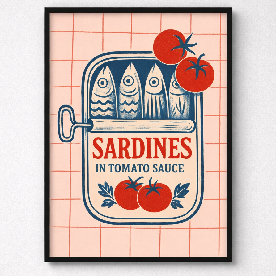 Sardine Tin Tomato Wall Art - main product view