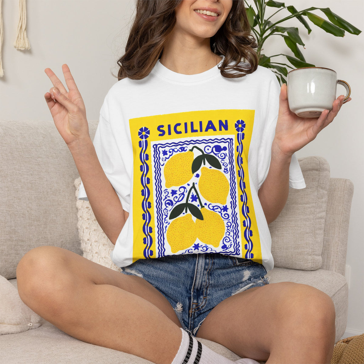 Sicilian Lemons Graphic T Shirt Amalfi Coast Citrus Tee Italian Summer Vacation Shirt For Italy Lover – product image 4