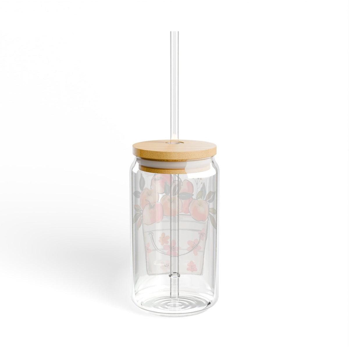 Sipper Glass Apple Lover Gift Farmhouse Drinkware Country Kitchen Cup Autumn Decor Housewarming – product image 3