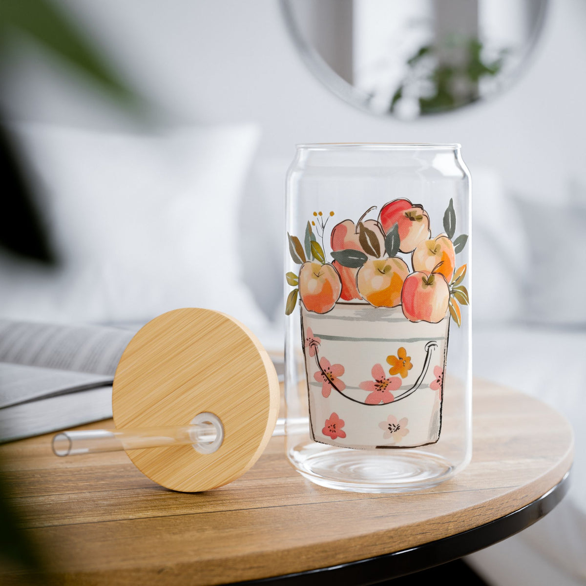 Sipper Glass Apple Lover Gift Farmhouse Drinkware Country Kitchen Cup Autumn Decor Housewarming – product image 8