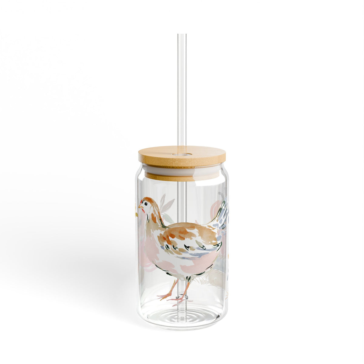 Sipper Glass Backyard Chicken Gift Farm Fresh Kitchen Cup Homestead Drinkware Country Living Present