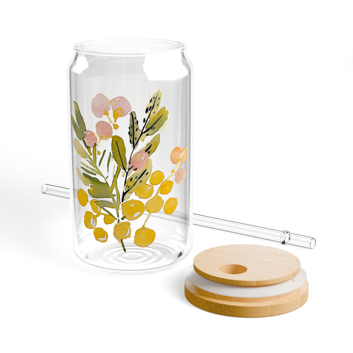 Sipper Glass Garden Drink Cup Housewarming Gift Cottage Kitchen Decor Floral Lover Present For Her – product image 5