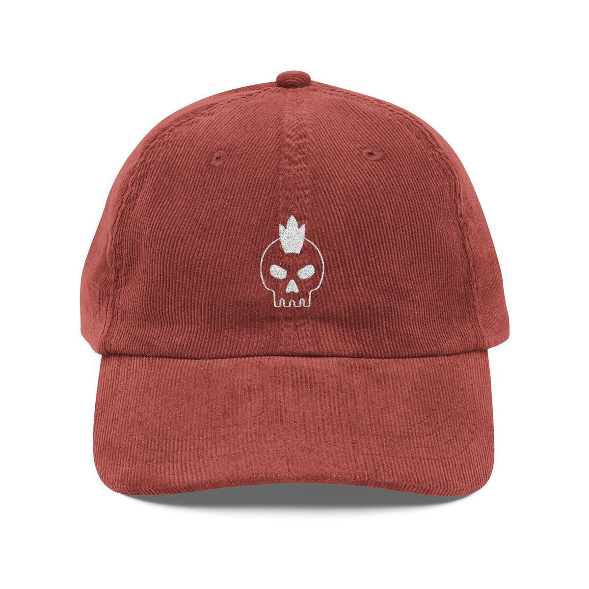 Skull Embroidered Corduroy Hat Vintage Biker Cap Gift For Him Skeleton Dad Hat Streetwear Rider Gift