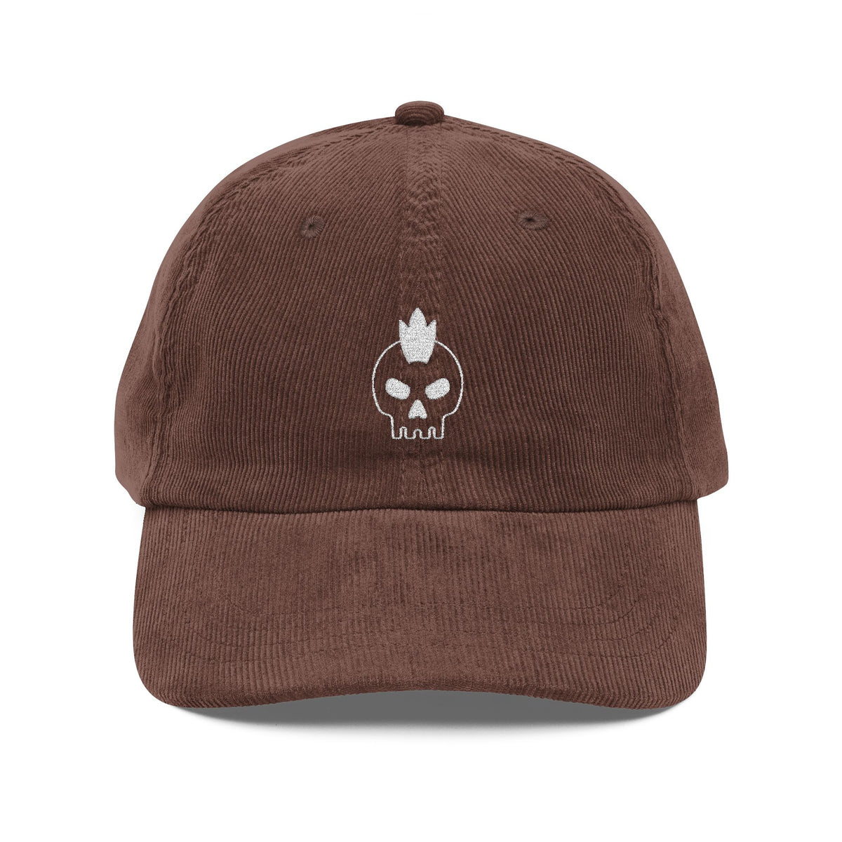 Skull Embroidered Corduroy Hat Vintage Biker Cap Gift For Him Skeleton Dad Hat Streetwear Rider Gift – product image 2