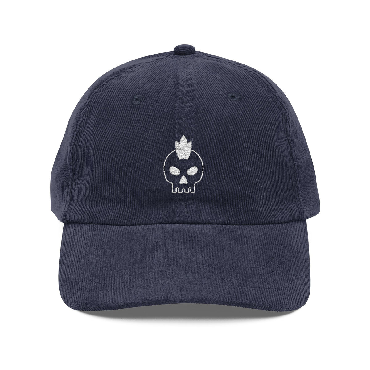 Skull Embroidered Corduroy Hat Vintage Biker Cap Gift For Him Skeleton Dad Hat Streetwear Rider Gift – product image 4