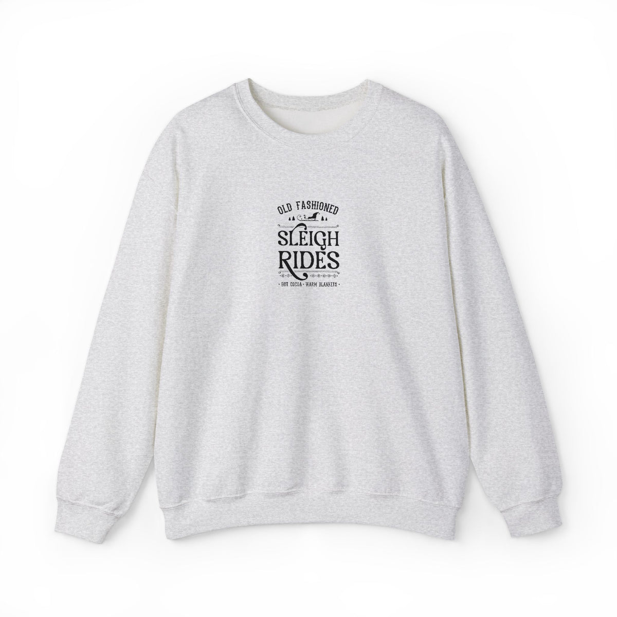 Sleigh Ride Sweatshirt Vintage Winter Pullover Hot Cocoa Lover Crewneck Snowy Day Top Reindeer Sleigh – product image 8
