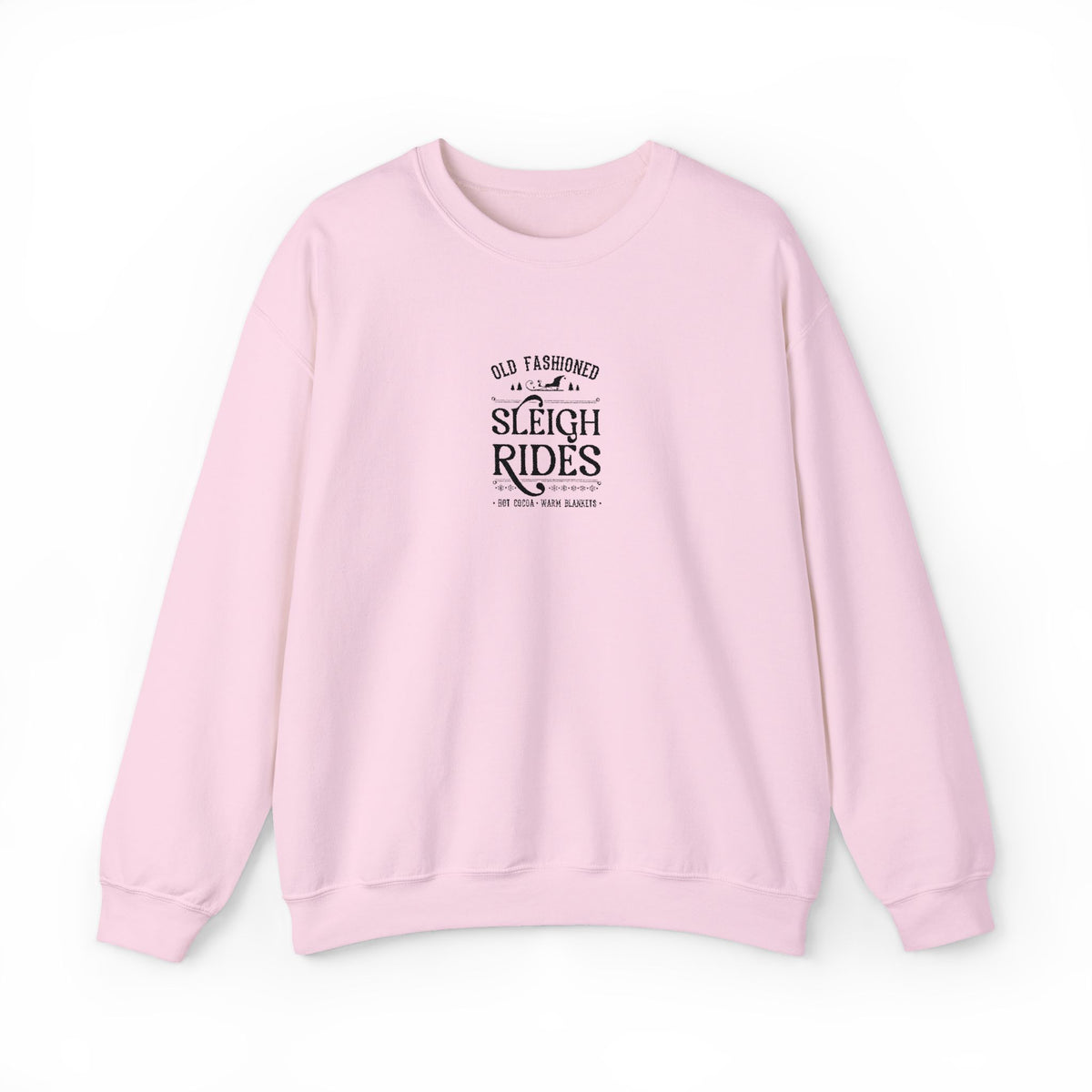 Sleigh Ride Sweatshirt Vintage Winter Pullover Hot Cocoa Lover Crewneck Snowy Day Top Reindeer Sleigh – product image 9