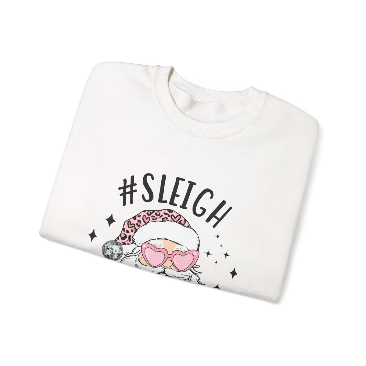 Sleigh Santa Sweatshirt Gift For Wife Funny Holiday Present For Sister Trendy Graphic Crewneck