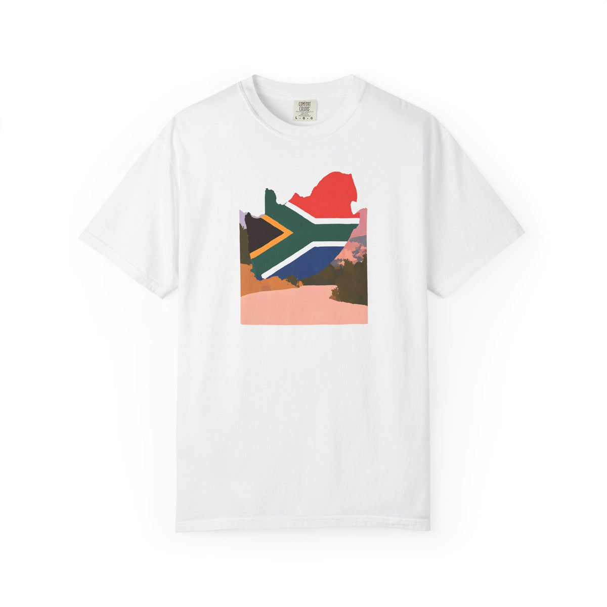 South Africa Landscape T Shirt South African Flag Top Nature Graphic Tee African Travel Shirt Proud