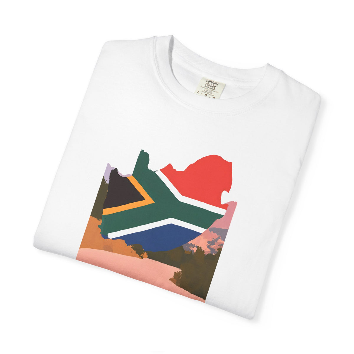 South Africa Landscape T Shirt South African Flag Top Nature Graphic Tee African Travel Shirt Proud – product image 2
