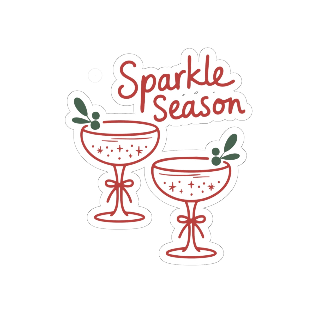 Sparkle Season Christmas Sticker Gift For Best Friend Cocktail Glass Decal Holiday Party Vinyl Laptop – product image 3