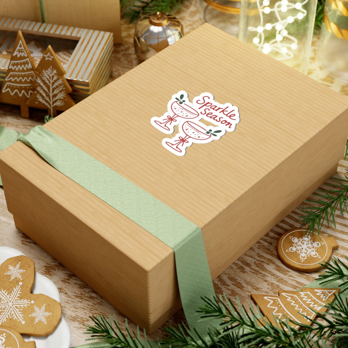 Sparkle Season Christmas Sticker Gift For Best Friend Cocktail Glass Decal Holiday Party Vinyl Laptop – product image 5