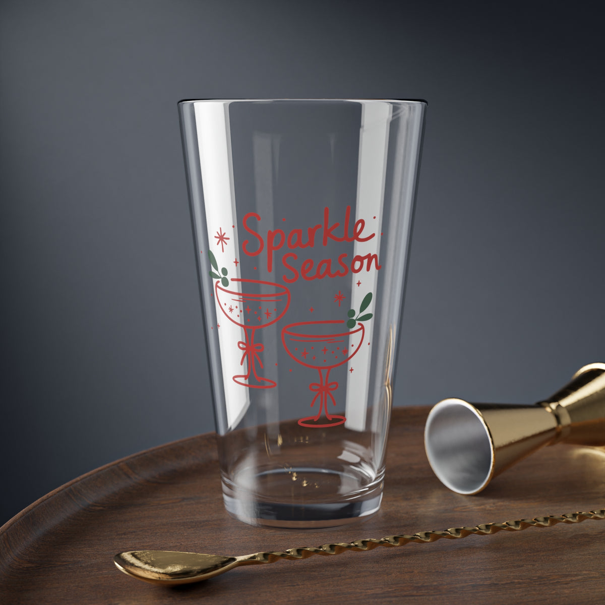 Sparkle Season Mixing Glass Gift For Best Friend Christmas Cocktail Cup Present For Cousin Festive – product image 5