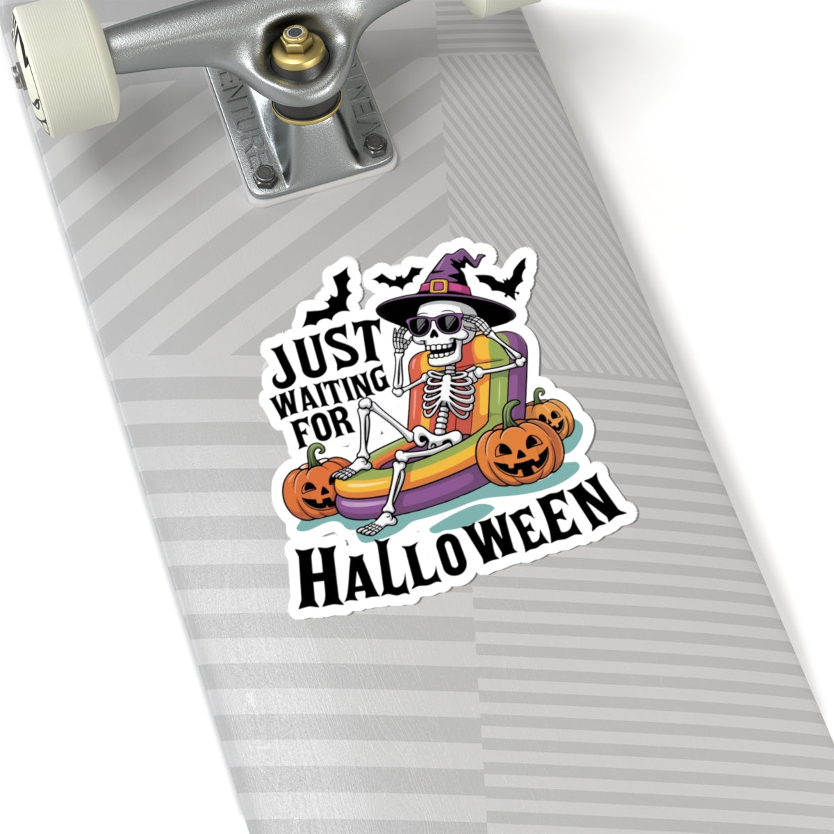 Summer Halloween Stickers For Halloween Lovers, Just Waiting For Halloween Skeleton Float Sticker, – product image 9