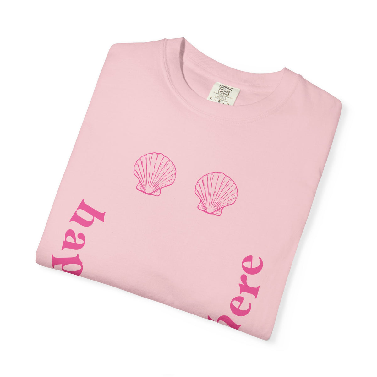Summer Seashell T Shirt Gift For Her Happy To Be Here Tee Beach Vacation Outfit Coastal Shirt Pink – product image 5