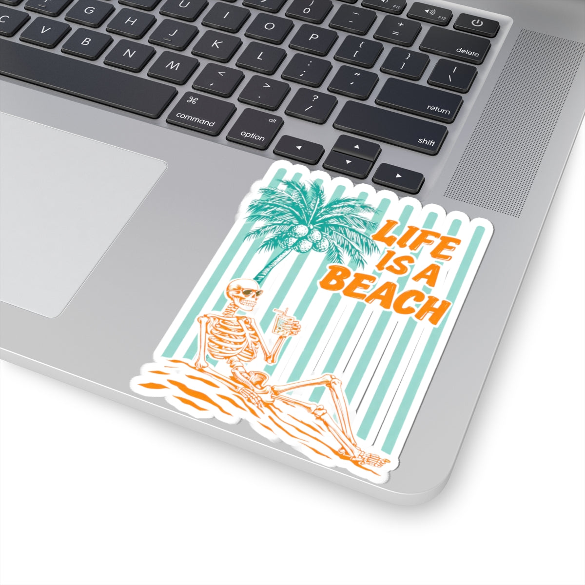 Summerween Decal Beach Lover Gift Tropical Vacation Sticker Skeleton Art Coastal Aesthetic Gift For – product image 2