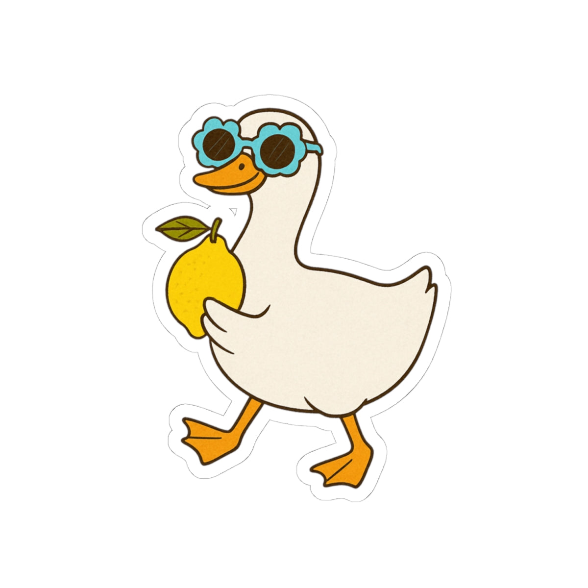Trendy Silly Goose Sticker for Cottagecore Lovers Cute Duck Decal Funny Summer Laptop Sticker