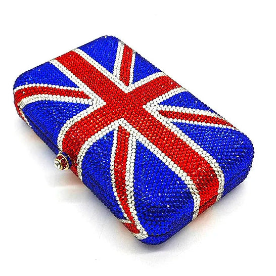 union jack crystal clutch bag uk flag evening purse british travel gift product view 6