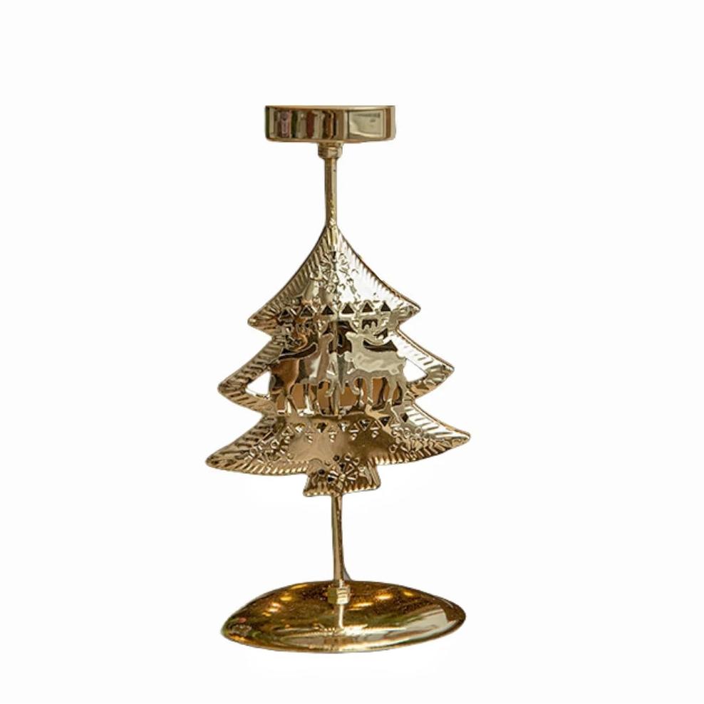 Vintage Candle Holders Christmas Iron Art Candlestick For Home Xmas product view