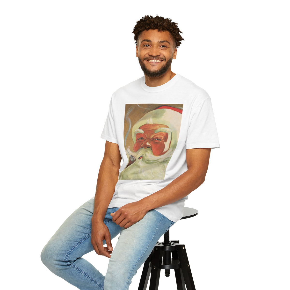 Vintage Santa Claus T Shirt Retro Christmas Graphic Tee For Men Christmas Top Nostalgic Holiday Shirt – product image 3