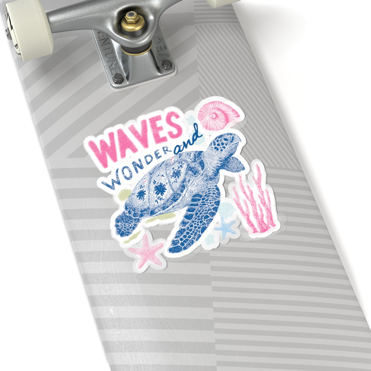 Waves and Wonder Sea Turtle Sticker | Kiss-Cut Vinyl Sticker – product image 11