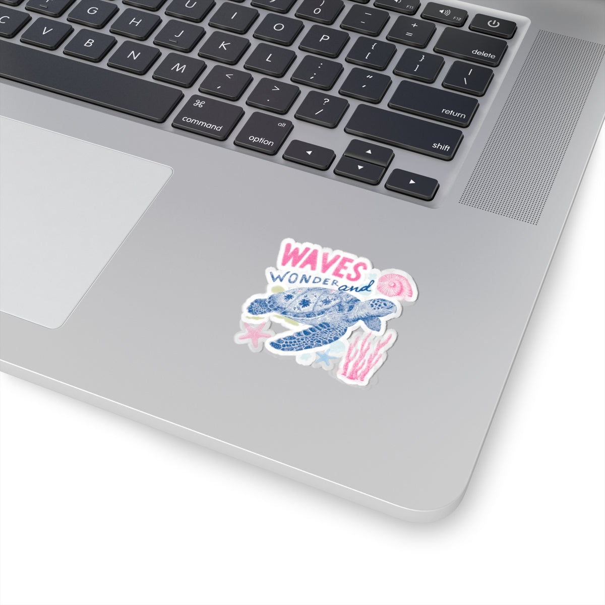 Waves and Wonder Sea Turtle Sticker | Kiss-Cut Vinyl Sticker – product image 5