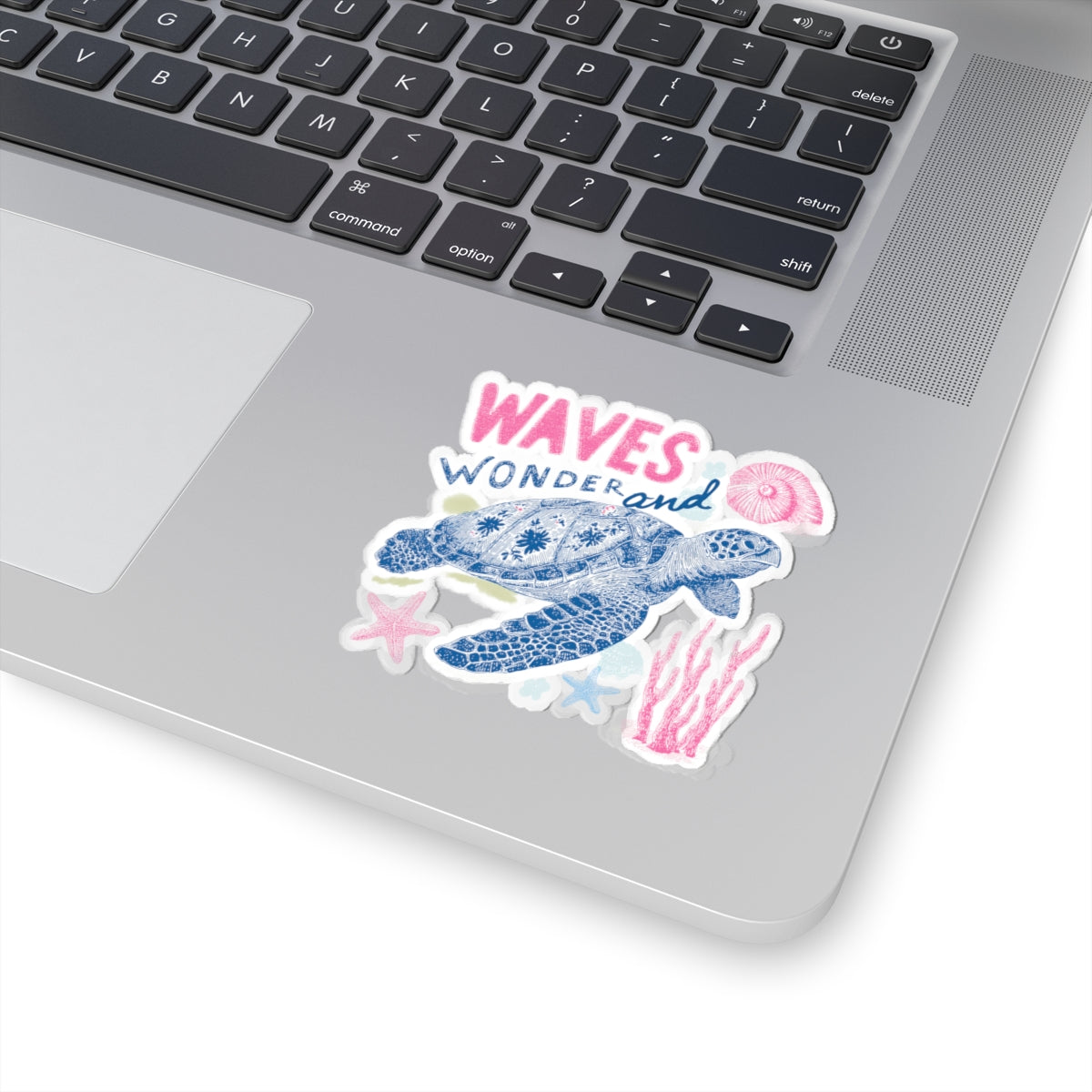Waves and Wonder Sea Turtle Sticker | Kiss-Cut Vinyl Sticker – product image 7