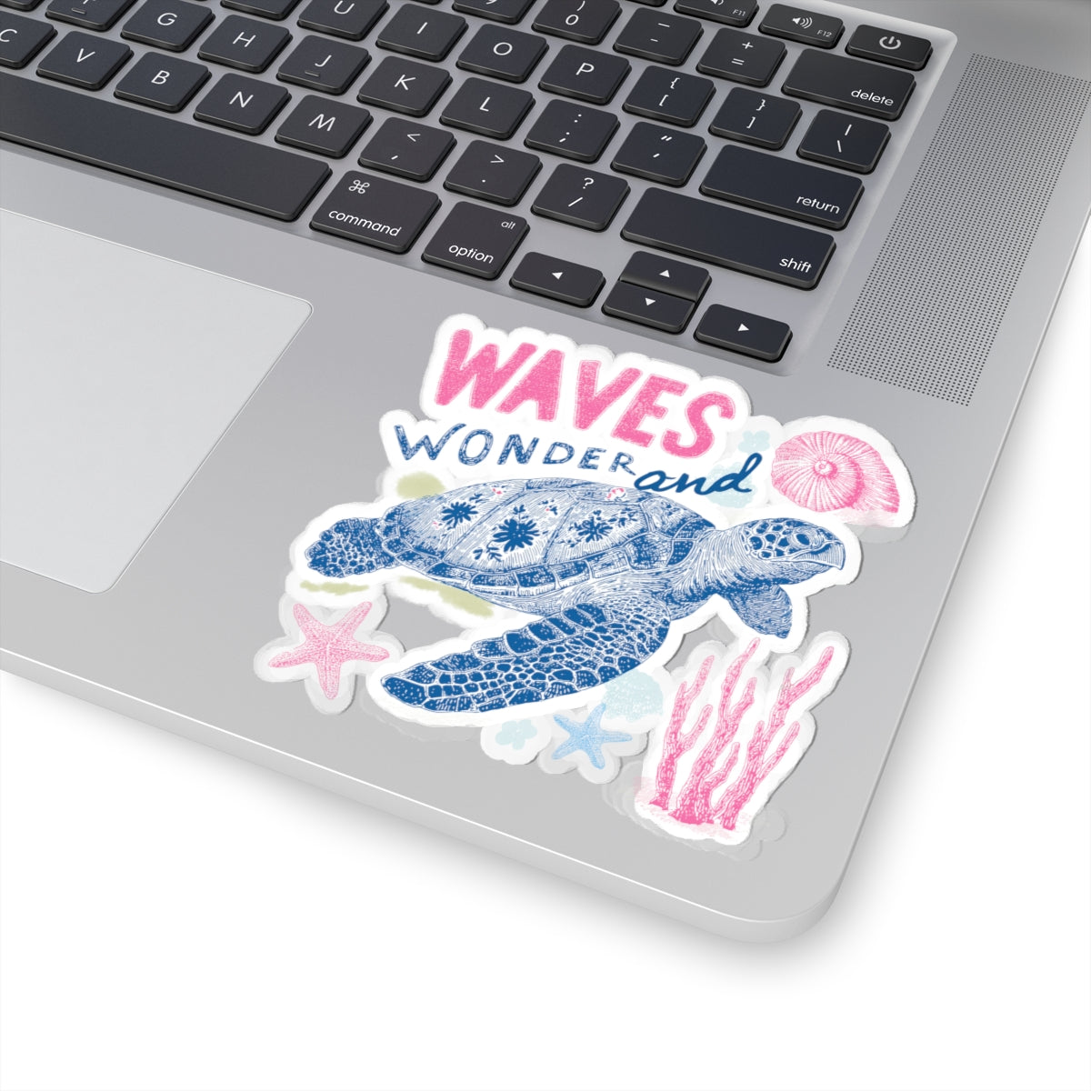 Waves and Wonder Sea Turtle Sticker | Kiss-Cut Vinyl Sticker – product image 9