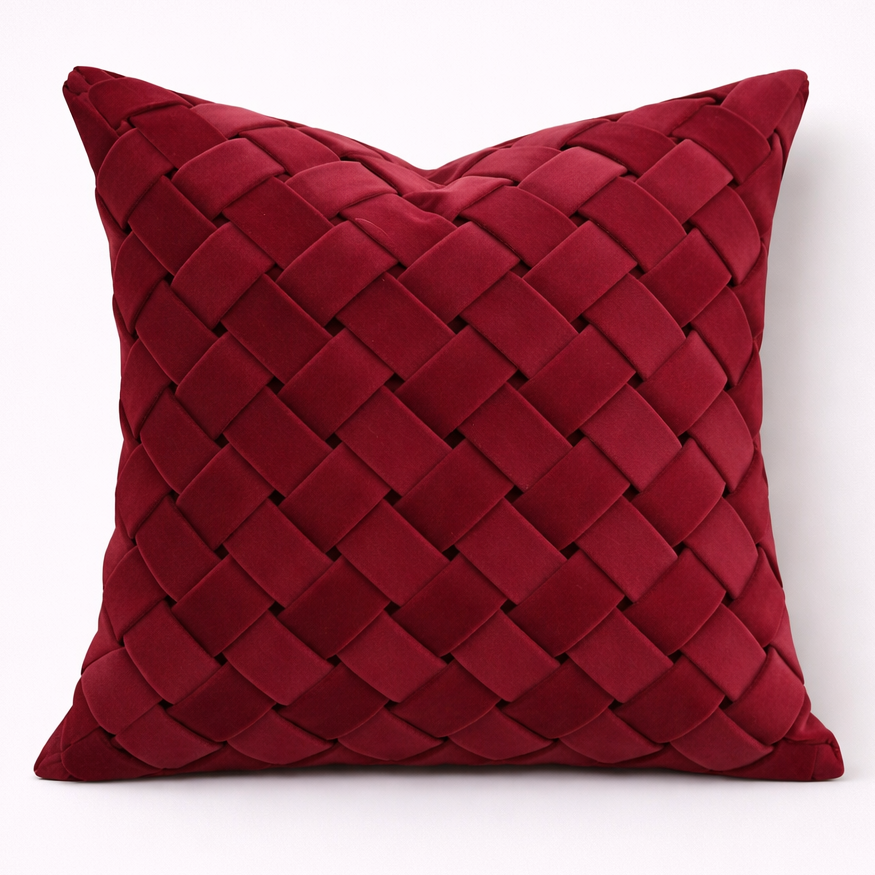 wine red plaid cover home decor main product view