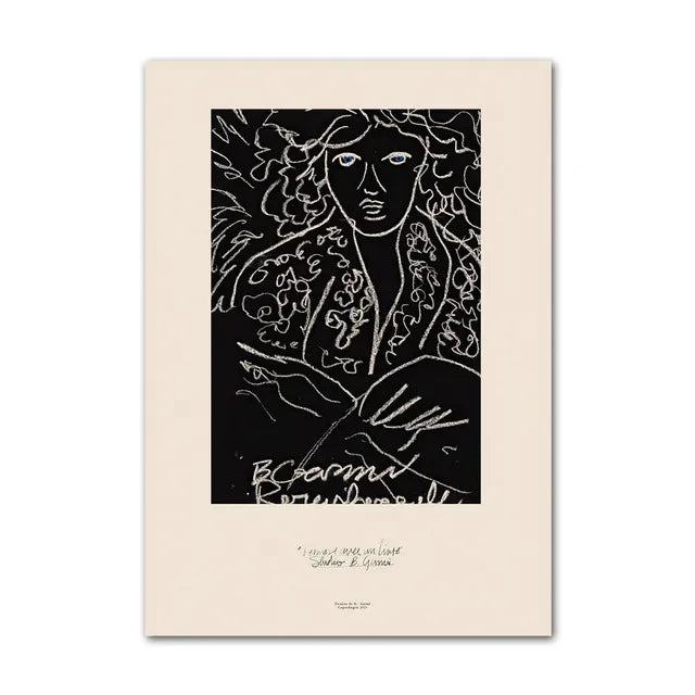 woman floral wall art alternate product view