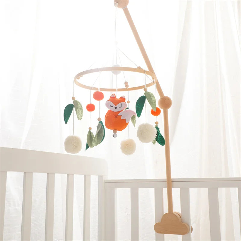 Wooden hot air balloon nursery mobile product detail view 2