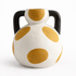 yellow polka dot ceramic vase black handles main product view